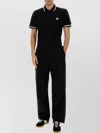 Msgm Cotton Polo With Short Sleeves And Contrasting Collar