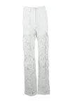 Msgm Cotton Polyamide Trousers - White In White