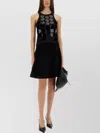 Msgm Cotton Racerback Tops With Round Disc Embellishments