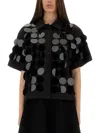 Msgm Sequin Embellished Collared Cotton Shirt