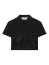 Msgm Cotton Shirt In Black