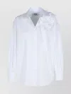 Msgm Cotton Shirt Ruffle Detail