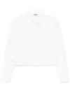 Msgm Cotton Shirt In White