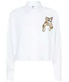 Msgm Cotton Shirt In White