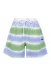 Msgm Elastic Waistband Tie-dye Pattern Shorts