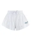 Msgm Cotton Shorts Elastic Waistband Relaxed Fit