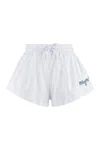 Msgm Cotton Shorts Elastic Waistband Relaxed Fit