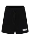 Msgm Cotton Shorts In Black