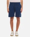 Msgm Bermuda Shorts With Embroidered Logo In Blue