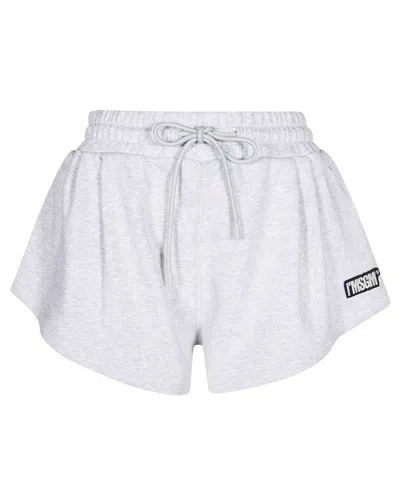 Msgm Cotton Shorts In Gray