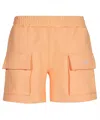 Msgm Cotton Shorts In Orange
