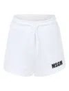 Msgm Cotton Shorts In White