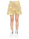 Msgm Cotton Shorts In Yellow