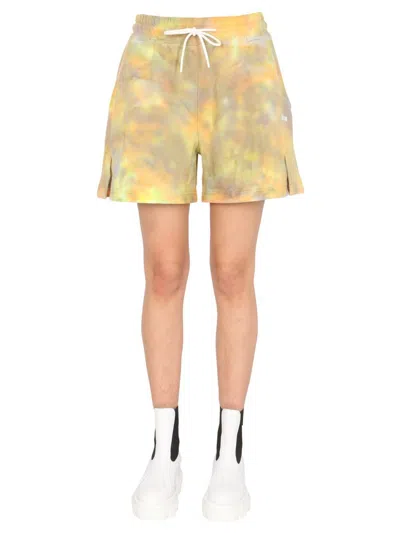 Msgm Cotton Shorts In Multicolour