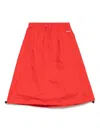 Msgm Cotton Skirt In Red