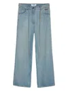 Msgm Cotton Straight Jeans In Blue