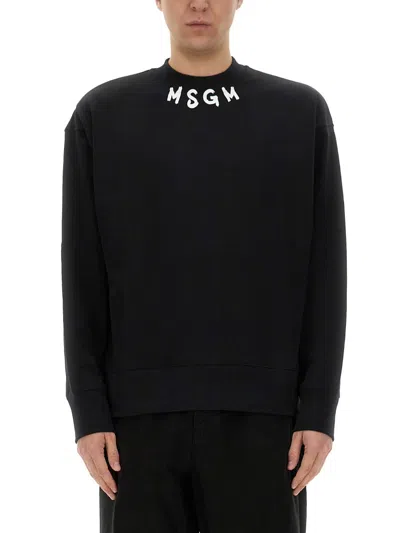 MSGM LOGO-PRINTED SWEATSHIRT