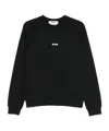 Msgm Cotton Sweatshirt In Black