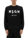 Msgm Logo-printed Crewneck Sweatshirt In Black