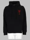 Msgm Logo-print Drawstring Hoodie In Black