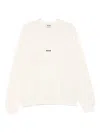 Msgm Cotton Sweatshirt In White