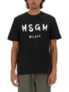 Msgm Cotton T-shirt In Black