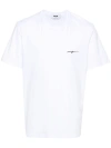 Msgm Cotton Crew Neck T-shirt With Short Sleeves In White