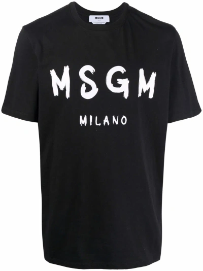 Msgm Cotton T-shirt In ブラック