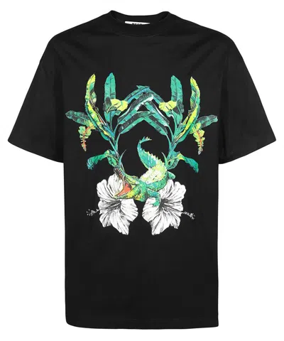 Msgm Cotton T-shirt In Animal Print