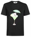 Msgm Cat Printed T-shirt In Black