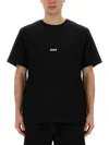 Msgm Black Cotton T-shirt In Black