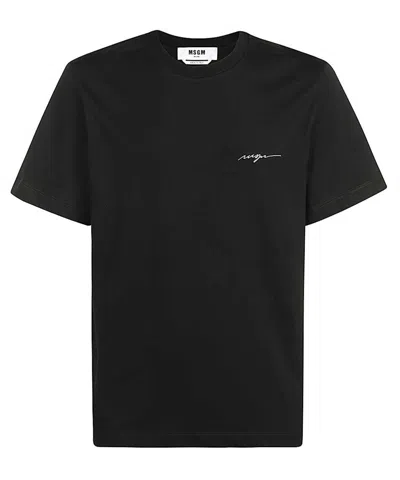Msgm Cotton T-shirt In Black