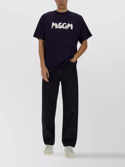 MSGM COTTON T-SHIRT CREW NECK