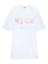 Msgm T-shirt Dress With Print In White
