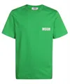 Msgm Logo-print Cotton T-shirt In Green