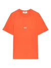 Msgm Cotton T-shirt In Bright Red