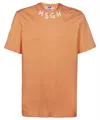 Msgm Cotton T-shirt In Orange