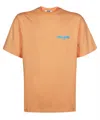 Msgm Cotton T-shirt In Orange