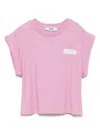 Msgm Cotton T-shirt In Pink