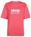Msgm Cotton T-shirt In Pink