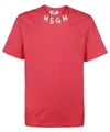 Msgm Cotton T-shirt In Red