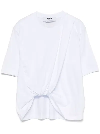 Msgm Cotton T-shirt In White