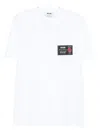 Msgm Cotton T-shirt With Front Printed Logo In White