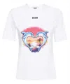 Msgm White Crewneck T-shirt In White