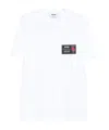 Msgm Cotton T-shirt With Front Printed Logo In White