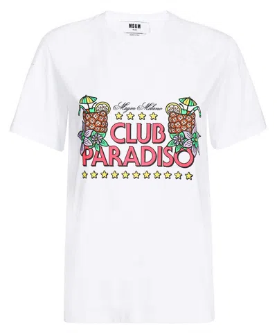Msgm Cotton T-shirt In White