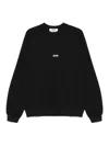 Msgm Embossed Logo Sweatshirt In Black In Black