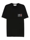 Msgm Cotton T-shirt With Front Printed Logo In Black