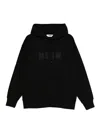 Msgm Cotton T-shirt With Front Printed Logo In Black