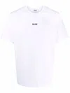Msgm Cotton T-shirt With Front Printed Logo In White